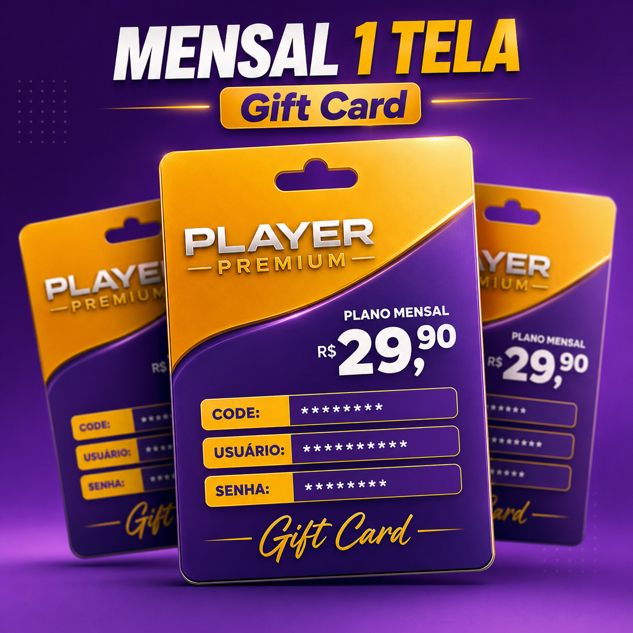 Gift Card Mensal — 1 Tela